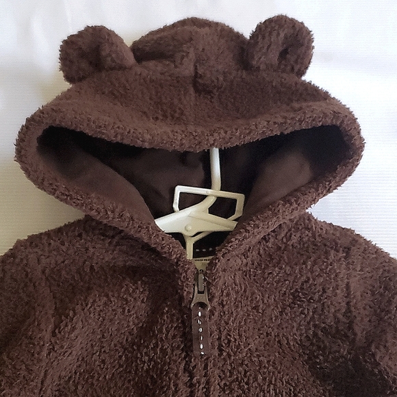 Old Navy 12-18 Months Two Piece Brown Fleece Jacket & Pants - Picture 5 of 8